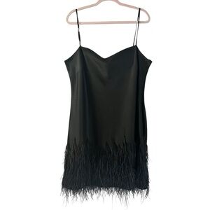 Polo Ralph Lauren Sz 18 Feather Trim Cocktail Dress – Real Ostrich Feathers